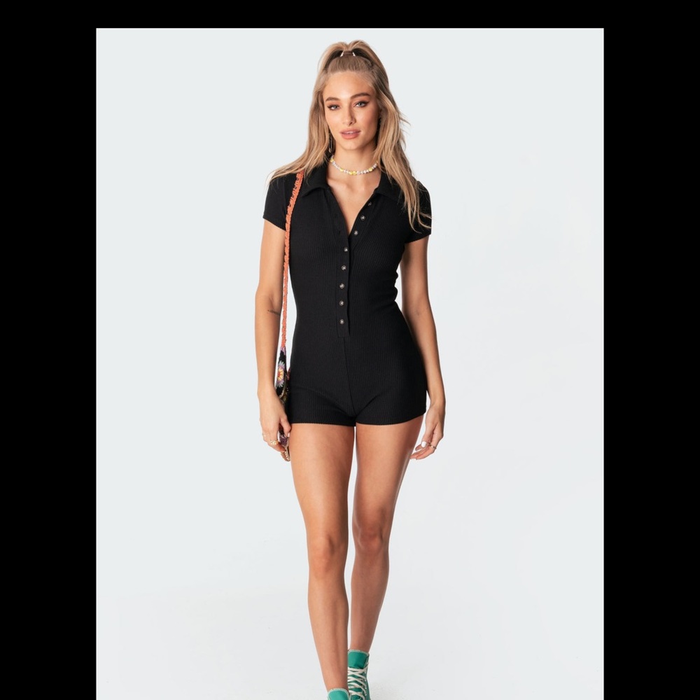 Edikted Lucia Ribbed Romper